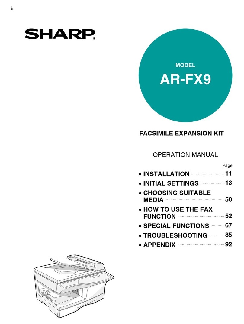 Sharp AR-FX9 - Fax Interface Card User manual