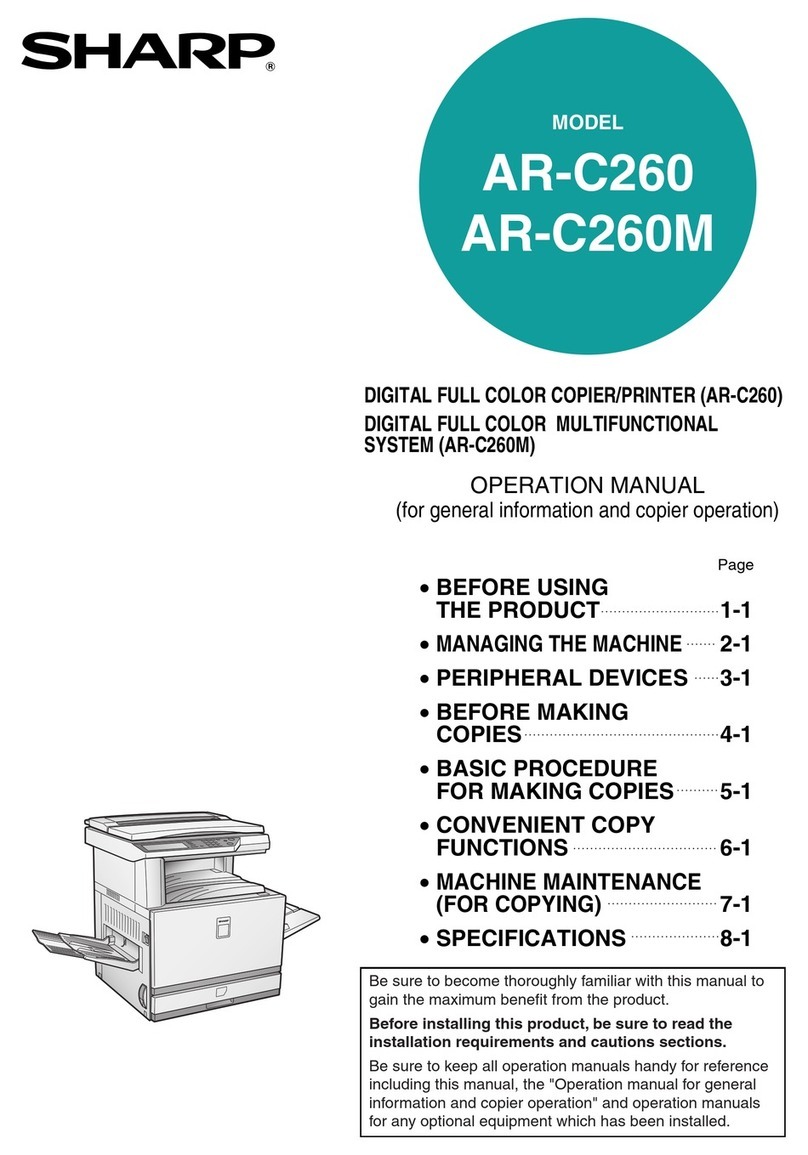 Sharp AR-C260 User manual