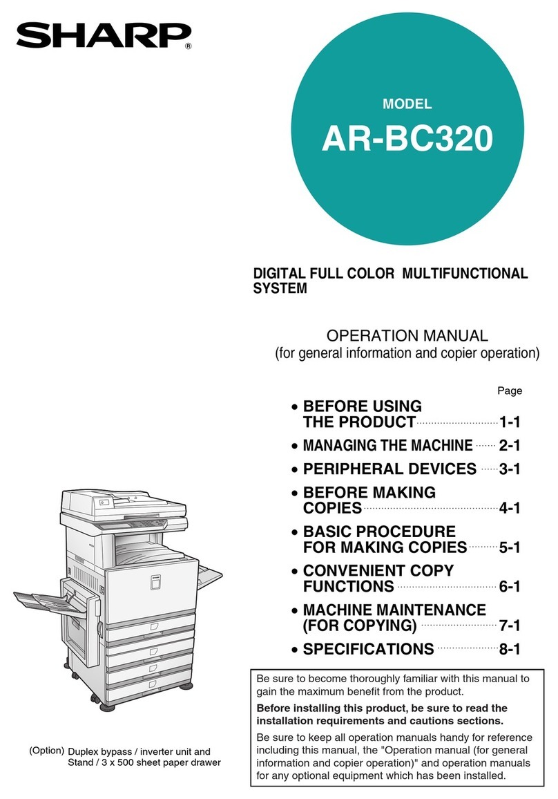 Sharp AR-BC320 User manual Sharp AR-BC320 User manual