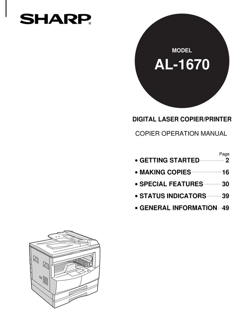Sharp AL-1670 - B/W Laser - Copier User manual