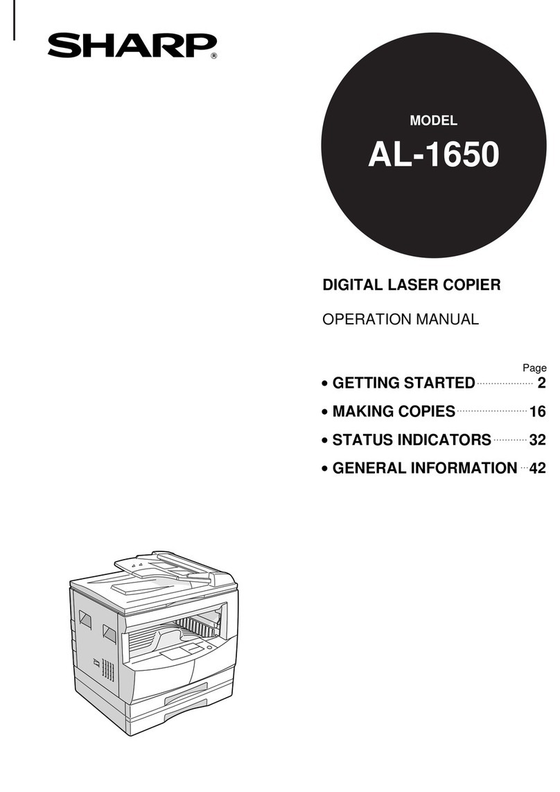 Sharp AL-1650 User manual Sharp AL-1650 User manual