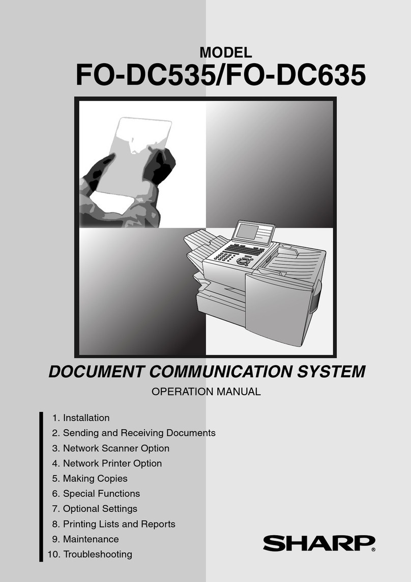 Sharp FO-DC535 Installation and maintenance instructions