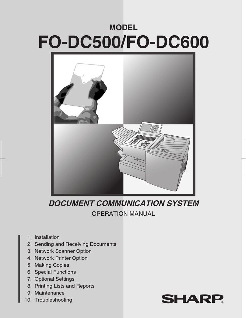 Sharp FO-DC500 Installation and maintenance instructions