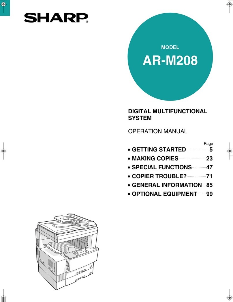 Sharp AR-M208 User manual Sharp AR-M208 User manual