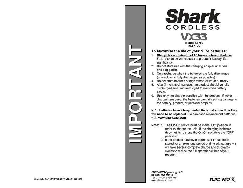 Shark Sv769 User manual