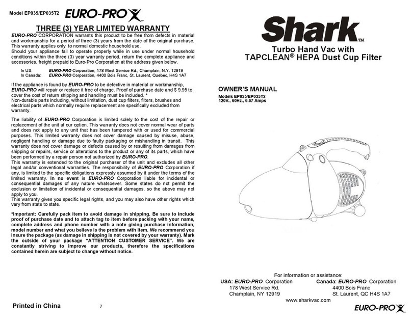 Shark TAPCLEAN EP035 User manual