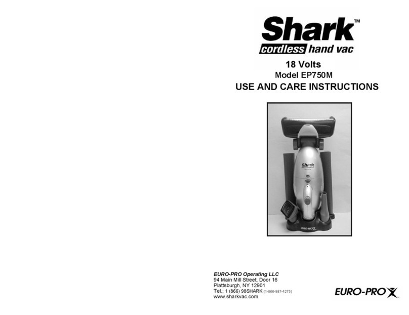 Shark EP750M Quick reference guide