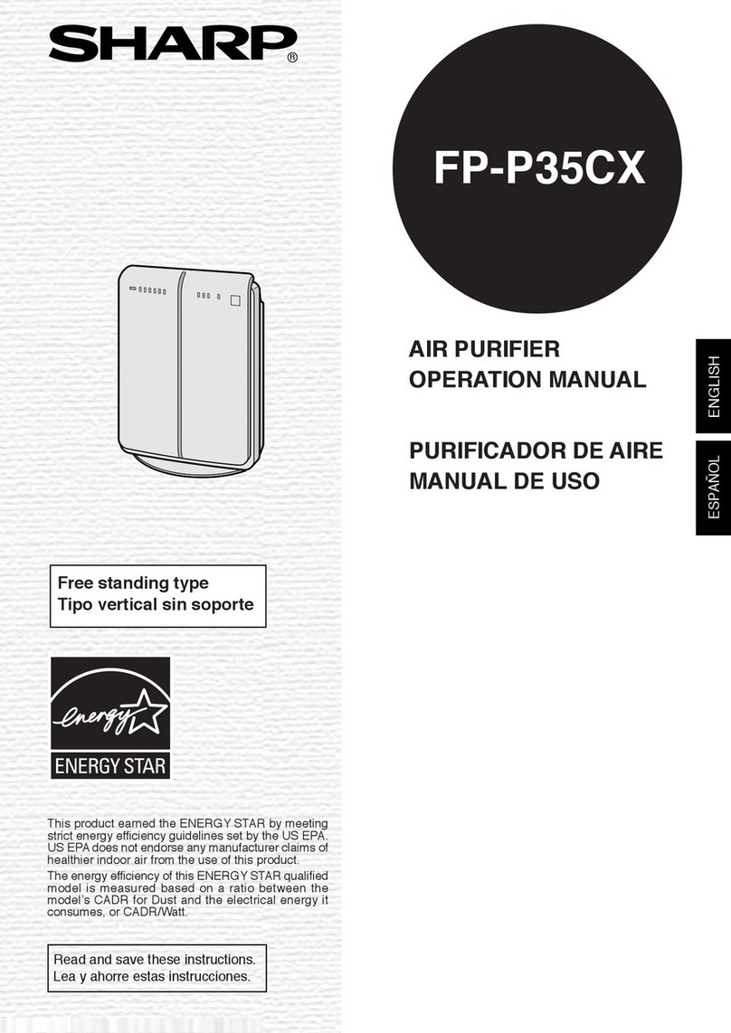 Sharp FP-P35CX - HEPA Air Purifier User manual