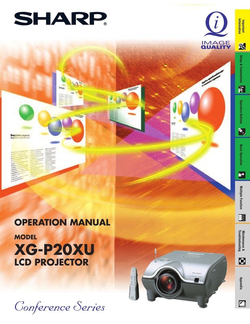 Sharp XG-P20XU User manual