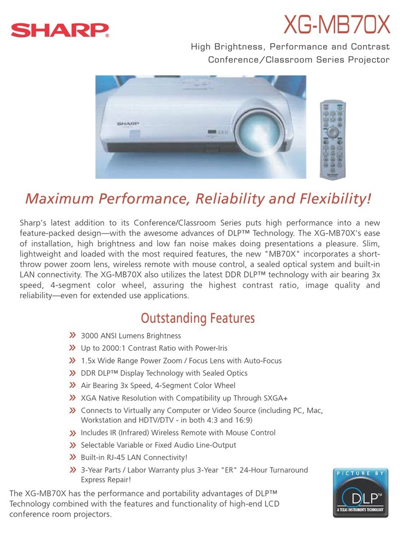 Sharp XG-MB70X User manual