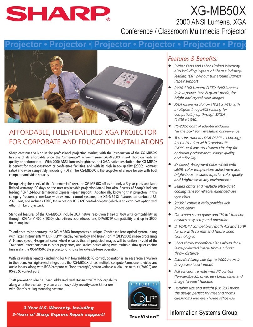Sharp XG-MB50X User manual
