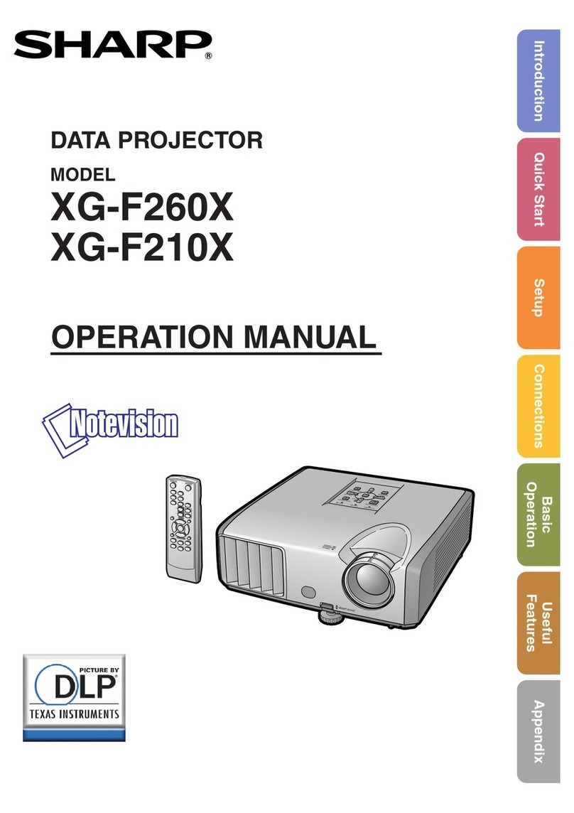 Sharp XG-F260X User manual