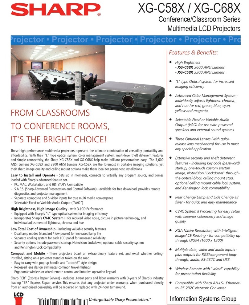 Sharp Notevision XG-C58X User manual