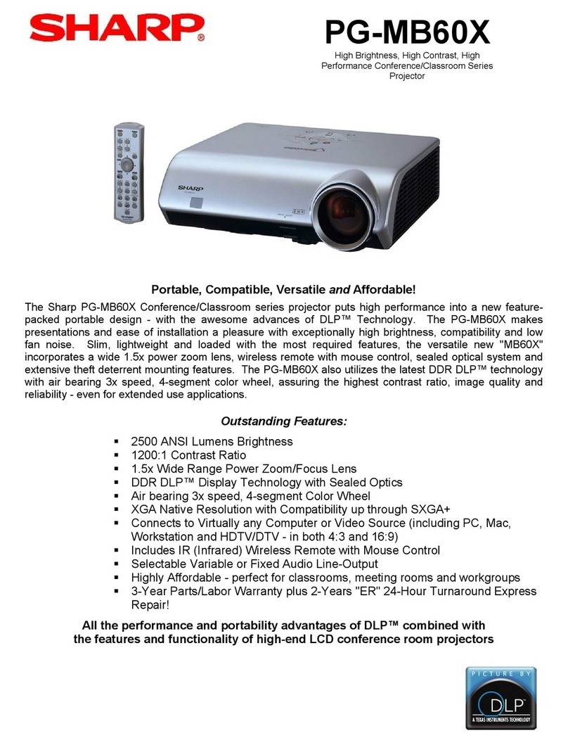 Sharp Notevision PG-MB60X User manual