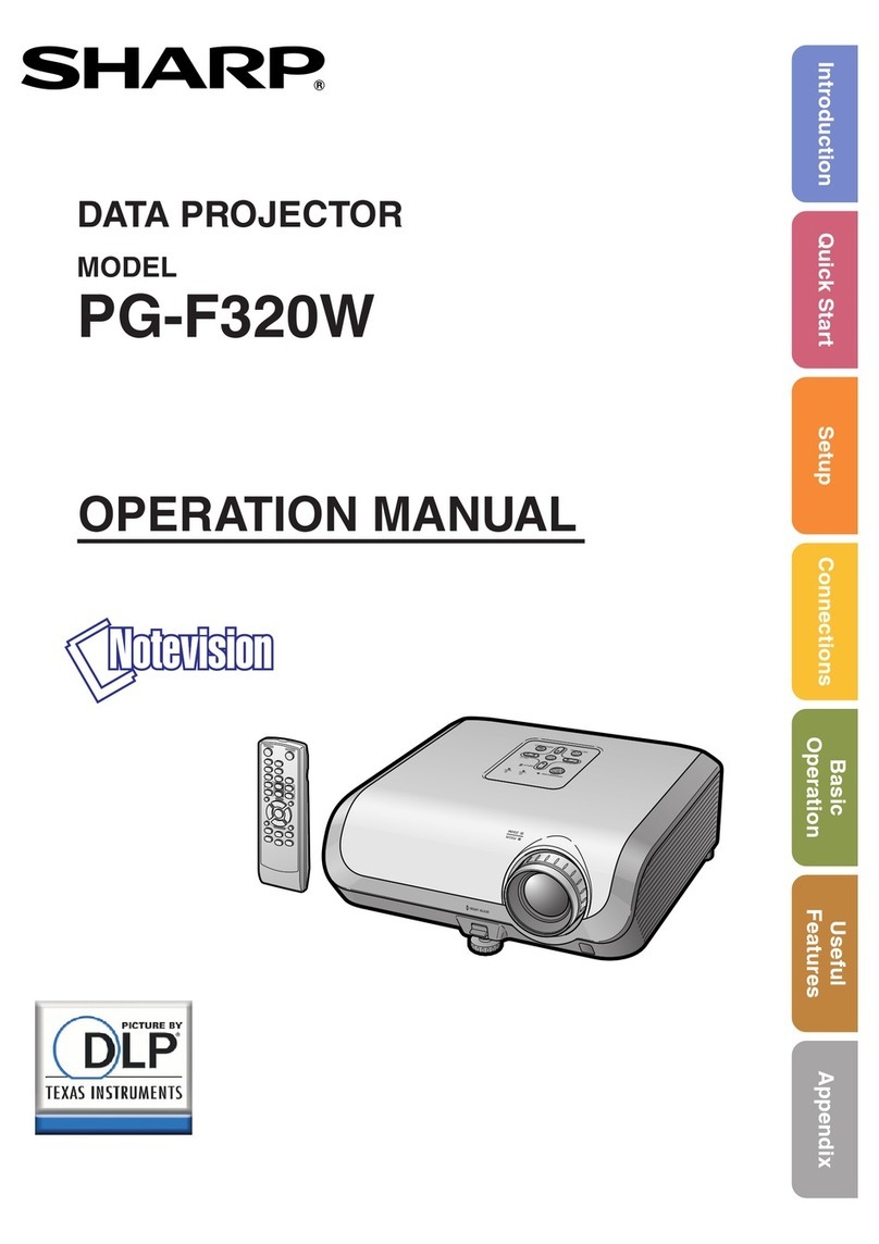 Sharp PG-F320W - Notevision WXGA DLP Projector User manual