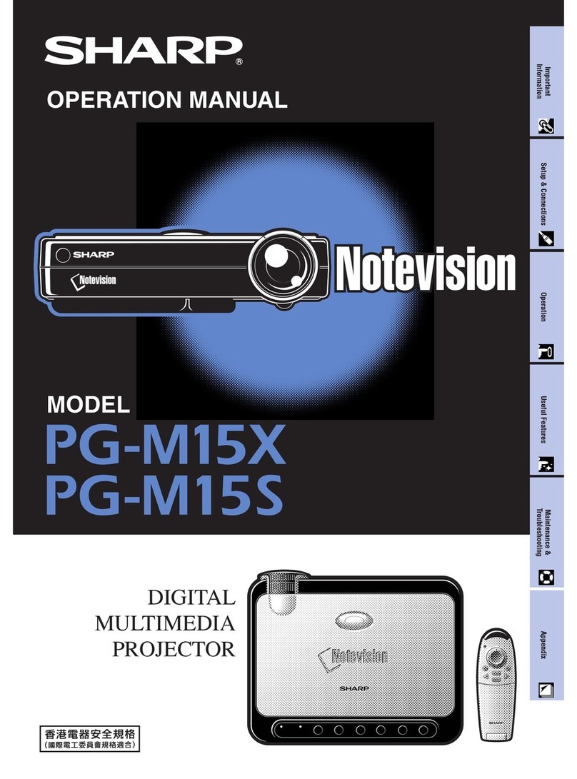 Sharp Notevision PG-M15X User manual