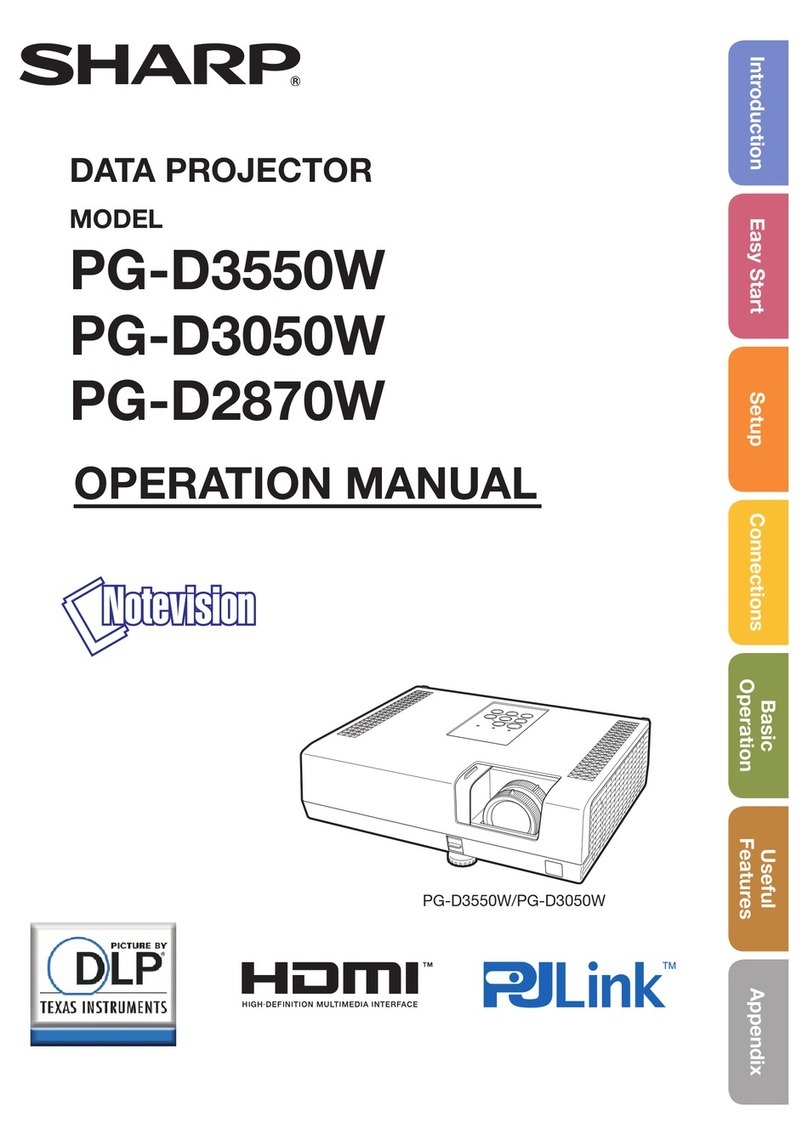 Sharp Notevision PG-D2870W User manual
