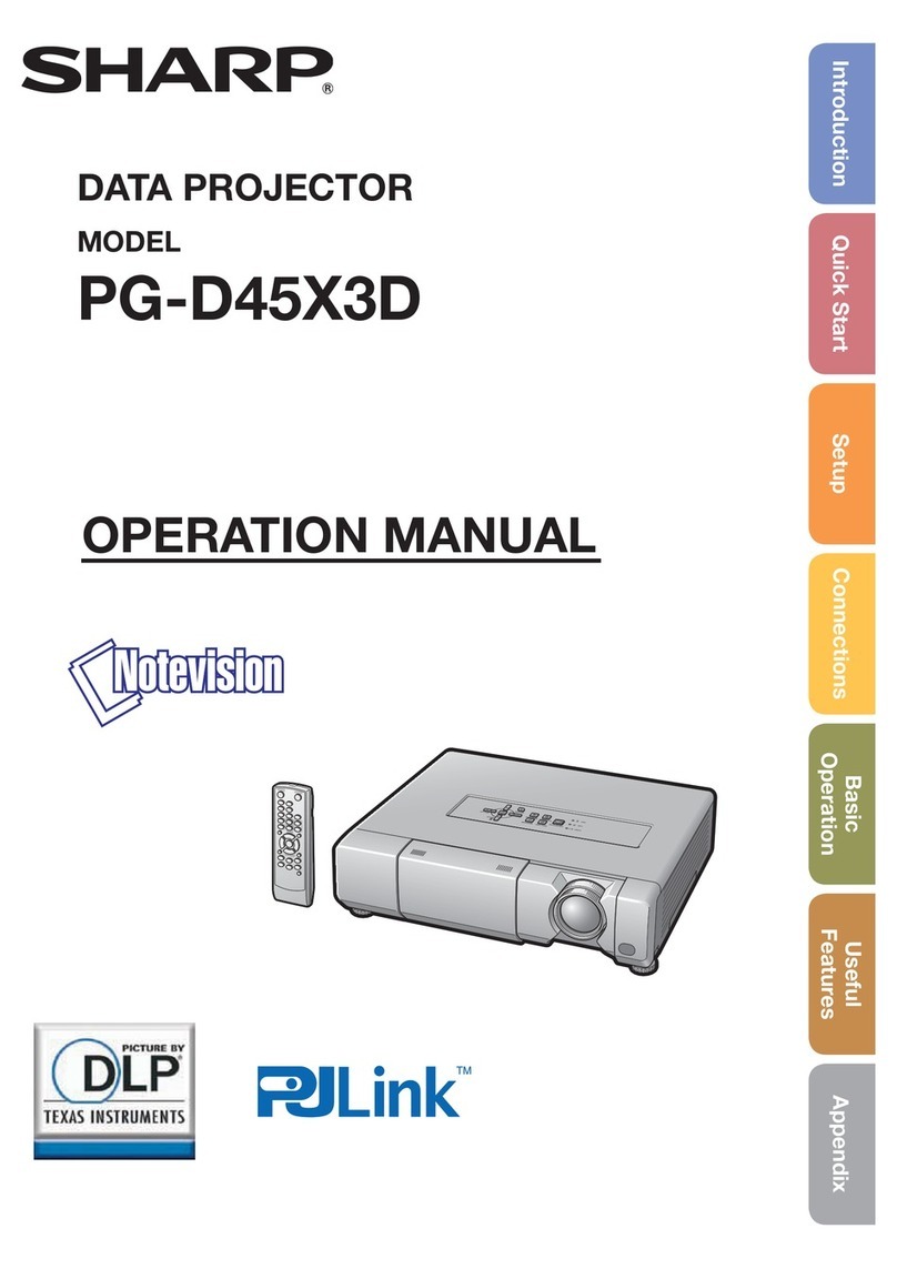Sharp Notevision PG-D45X3D User manual