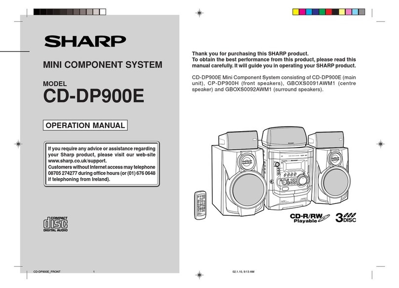 Sharp CD-DP900E User manual