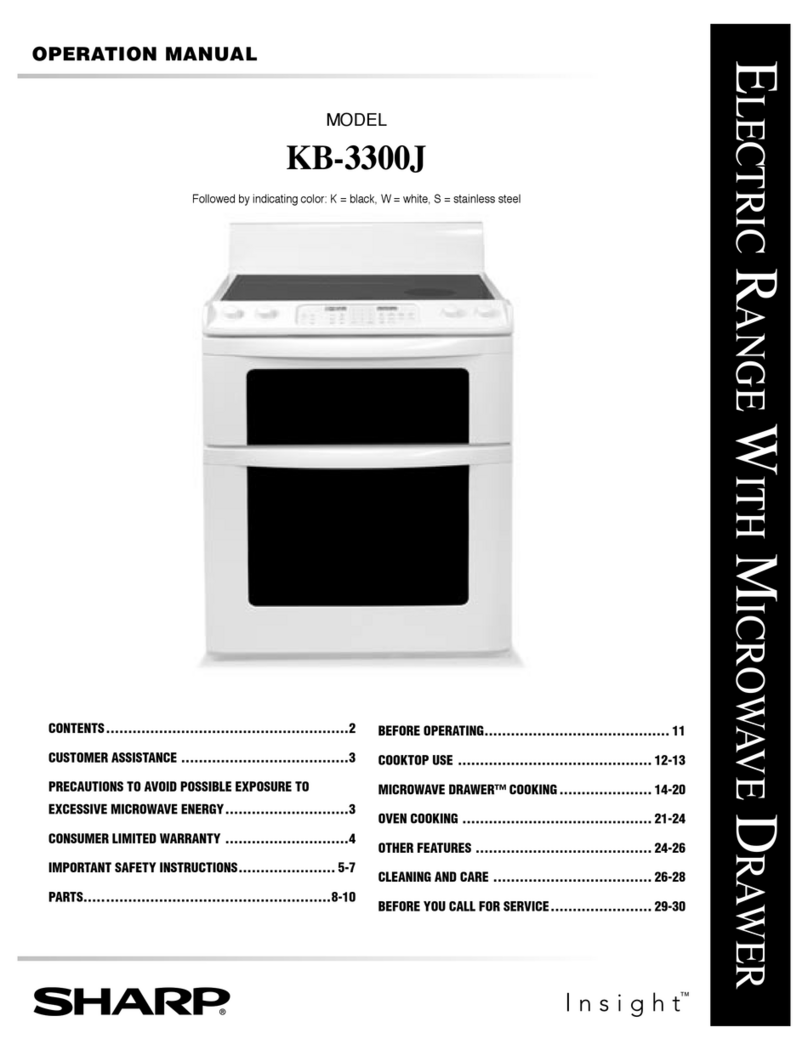 Sharp KB3300JK - Insight Range With Microwave... User manual