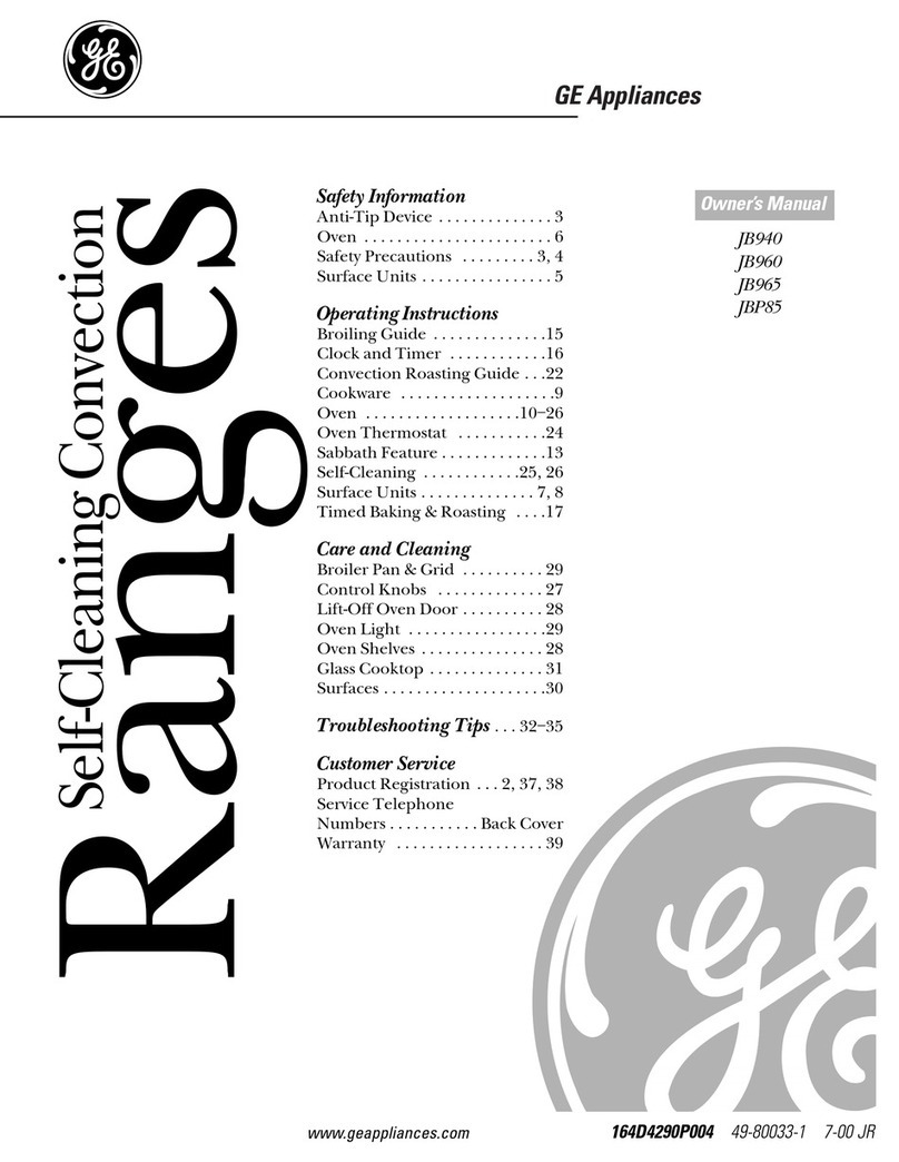 GE JB940 User manual
