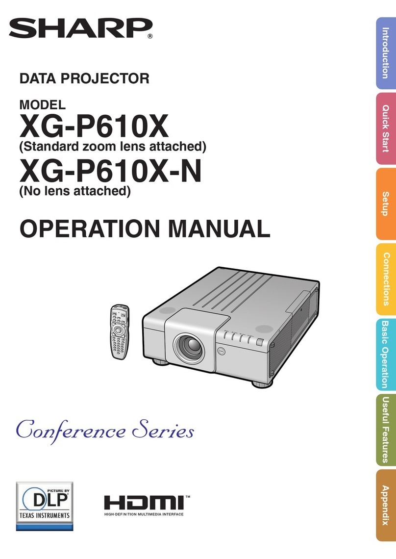 Sharp XG-P610X - XGA DLP Projector User manual