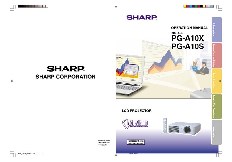 Sharp Notevision PG-A10S User manual