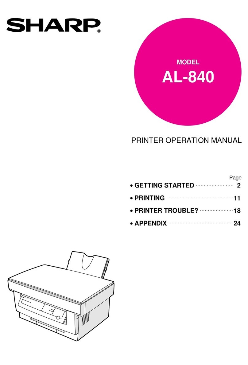 Sharp AL-840 - B/W Laser Printer User manual Sharp AL-840 - B/W Laser Printer User manual