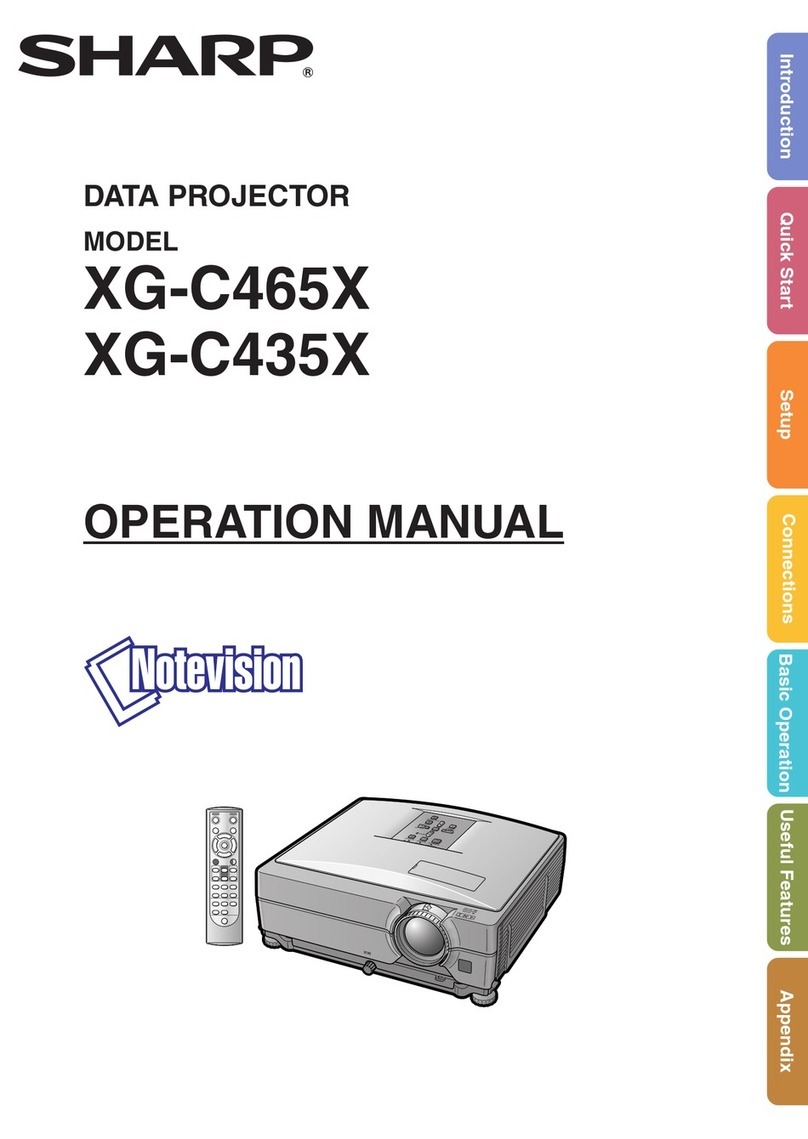 Sharp XG-C465X - Notevision XGA LCD Projector User manual