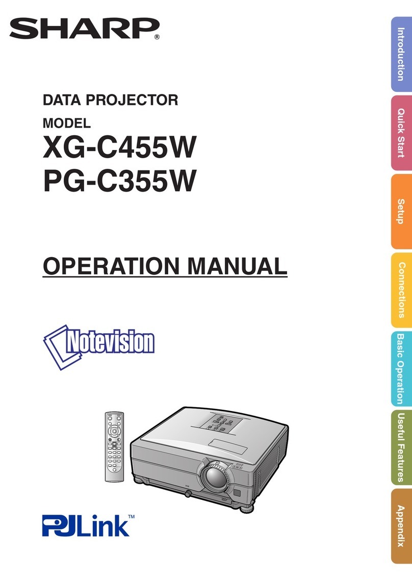 Sharp PG-C355W - Notevision WXGA LCD Projector User manual