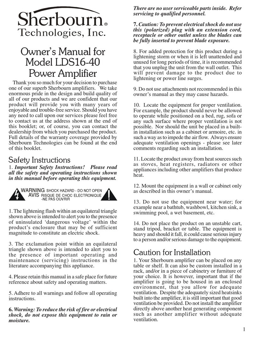 Sherbourn LDS16-40 owner's manual