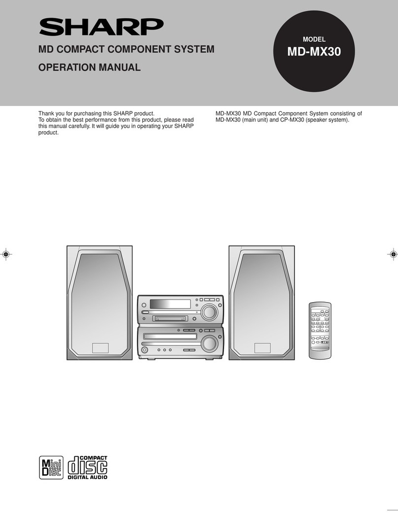 Sharp MD-MX30 MD Operation manual