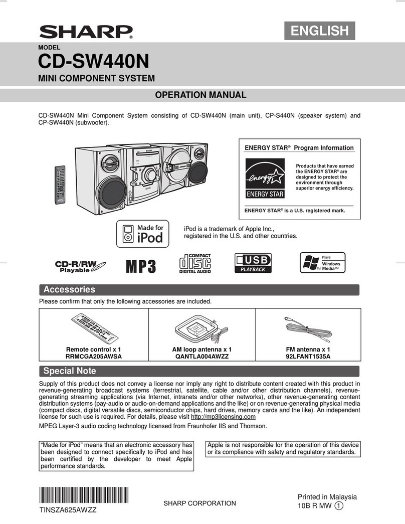 Sharp CD-SW440N User manual