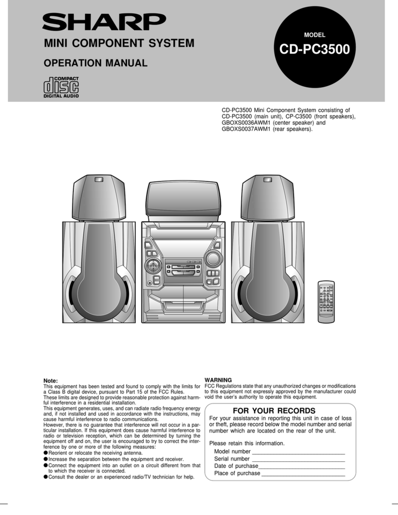 Sharp CD-PC3500 User manual Sharp CD-PC3500 User manual