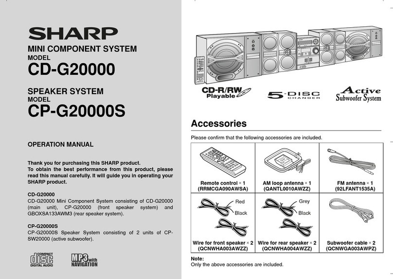 Sharp CD-G20000 User manual Sharp CD-G20000 User manual
