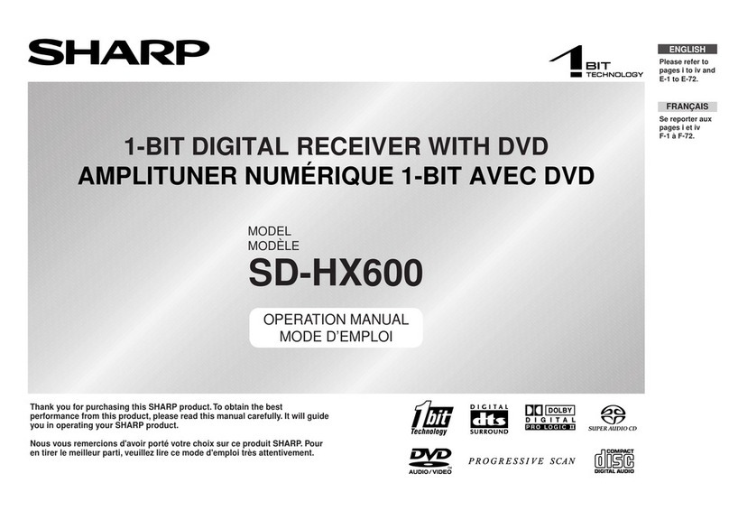 Sharp SD-HX600 User manual Sharp SD-HX600 User manual