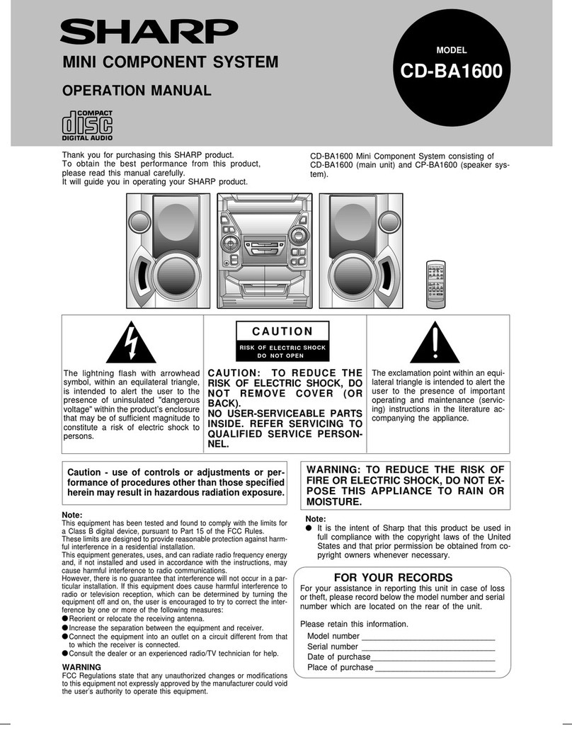 Sharp CD-BA1600 User manual Sharp CD-BA1600 User manual
