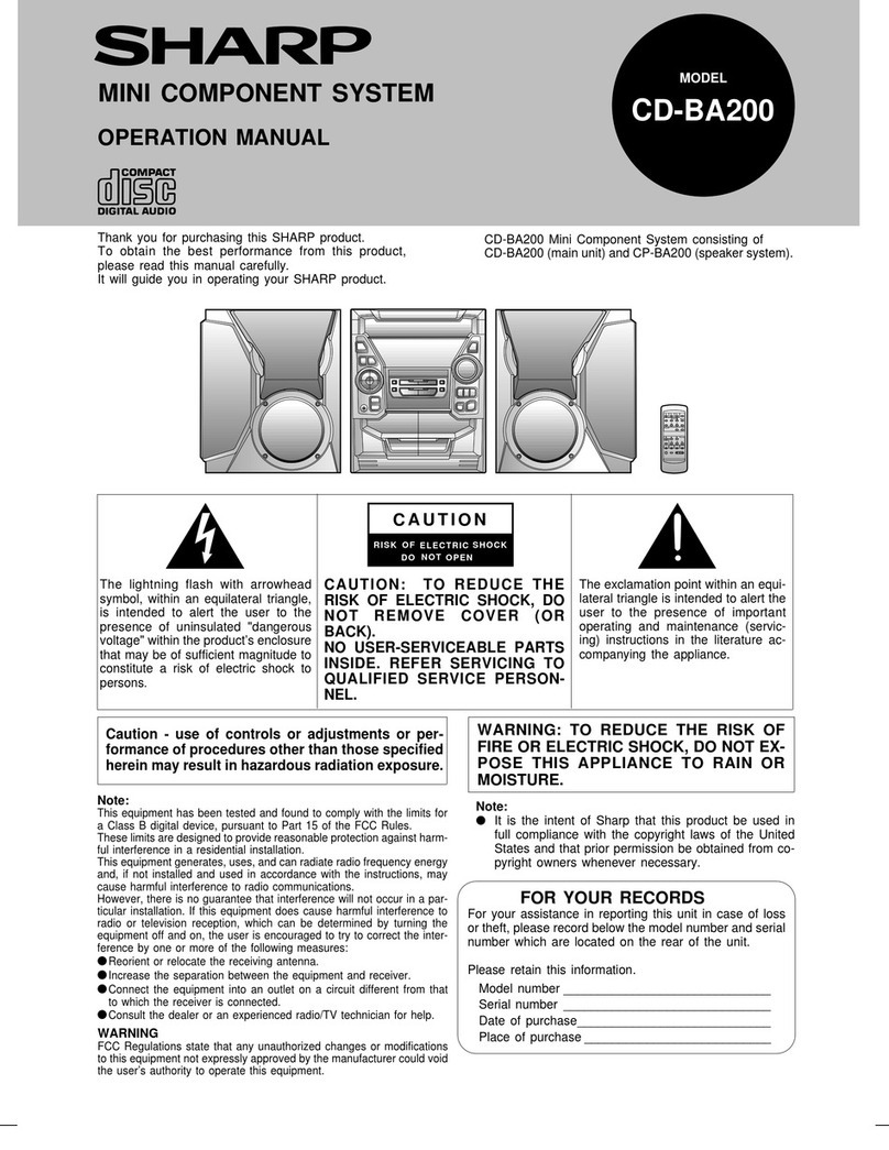 Sharp CD-BA200 Operation manual Sharp CD-BA200 Operation manual