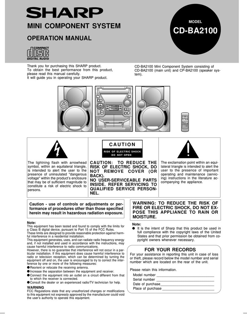 Sharp CD-BA2100 User manual Sharp CD-BA2100 User manual