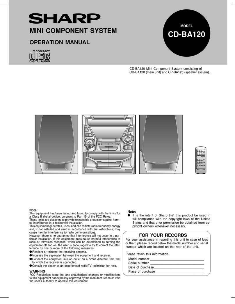 Sharp CD-BA120 User manual Sharp CD-BA120 User manual