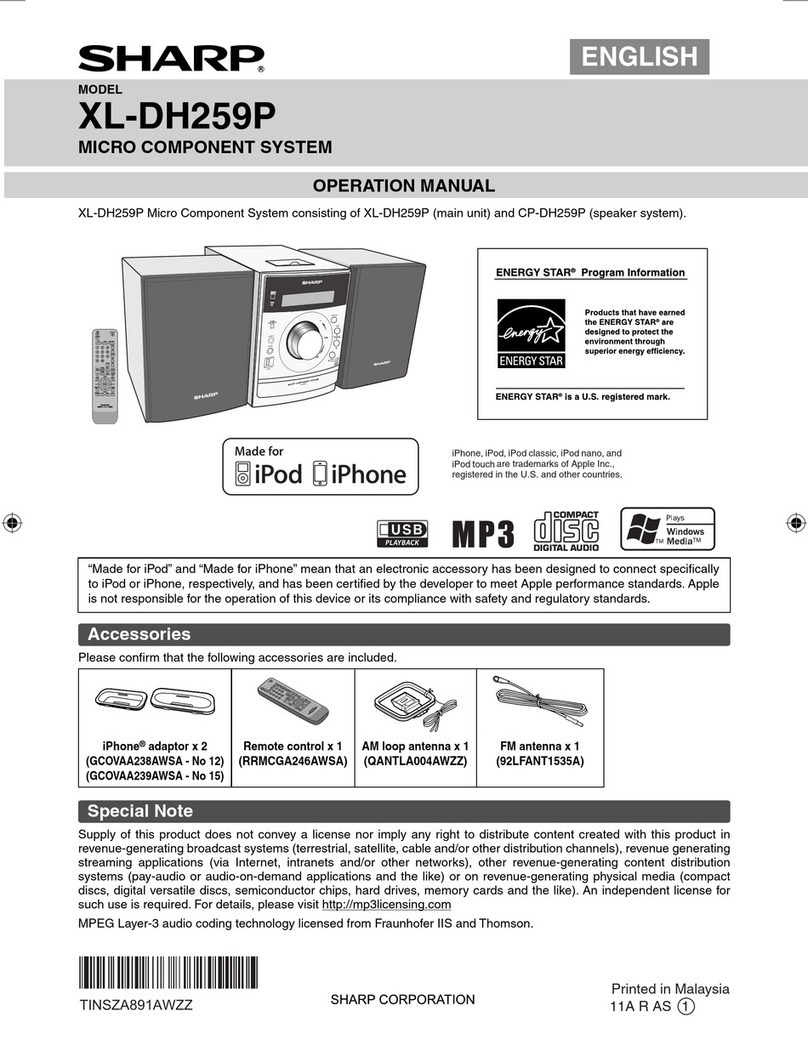 Sharp XL-DH259P User manual Sharp XL-DH259P User manual