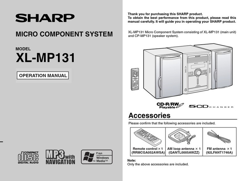 Sharp XL-MP131 User manual