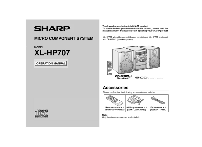 Sharp XL-HP707 User manual