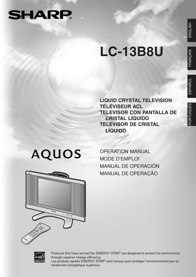 Sharp Aquos LC-13B8U User manual Sharp Aquos LC-13B8U User manual