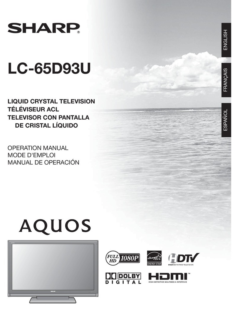 Sharp LC-65D93U User manual