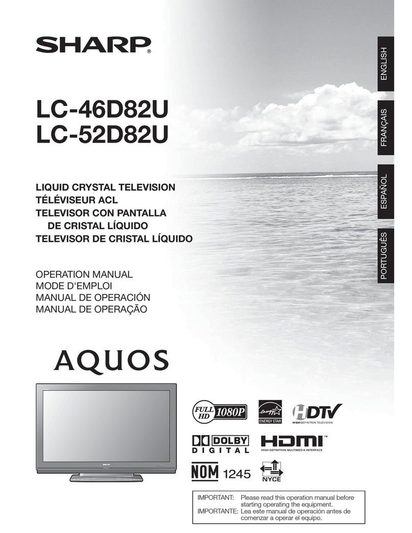 Sharp Aquos LC-46D82U User manual