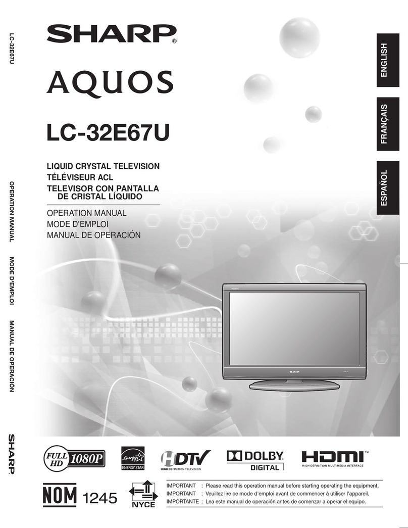 Sharp LC32E67U - LC - 32" LCD TV User manual