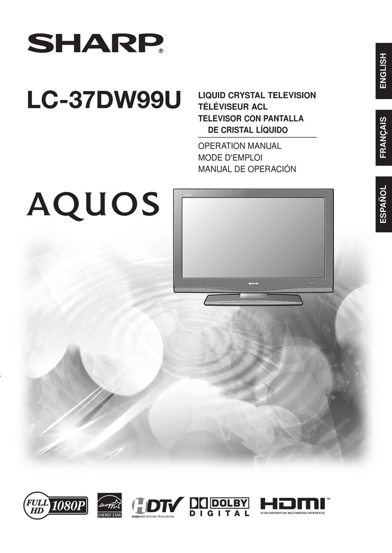 Sharp AQUOS LC-37DW99U User manual