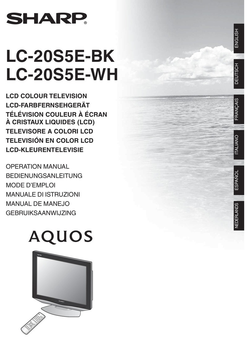 Sharp aquos LC-20S5E-BK System manual