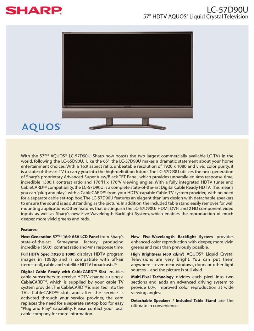 Sharp Aquos LC 57D90U User manual Sharp Aquos LC 57D90U User manual